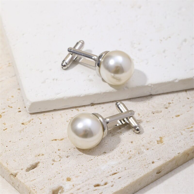 速卖通热销配饰欧式珍珠袖扣袖钉商务法式西服源头工厂现货