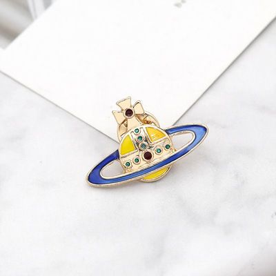 亚马逊WISH Ebay新款欧美个性宇宙星系木星创意胸针配饰现货