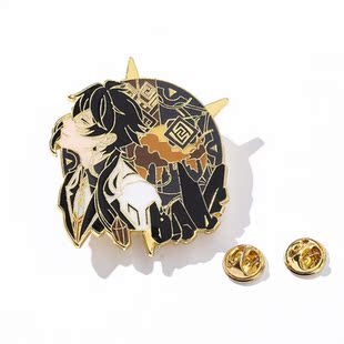 欧美二次元卡通动漫周边饰品原神套装徽章胡桃温迪神之眼胸针现货