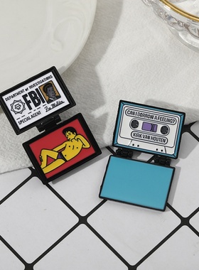 亚马逊新品辛普森一家滴油胸针喜剧Milhouse 可折叠背包服饰徽章