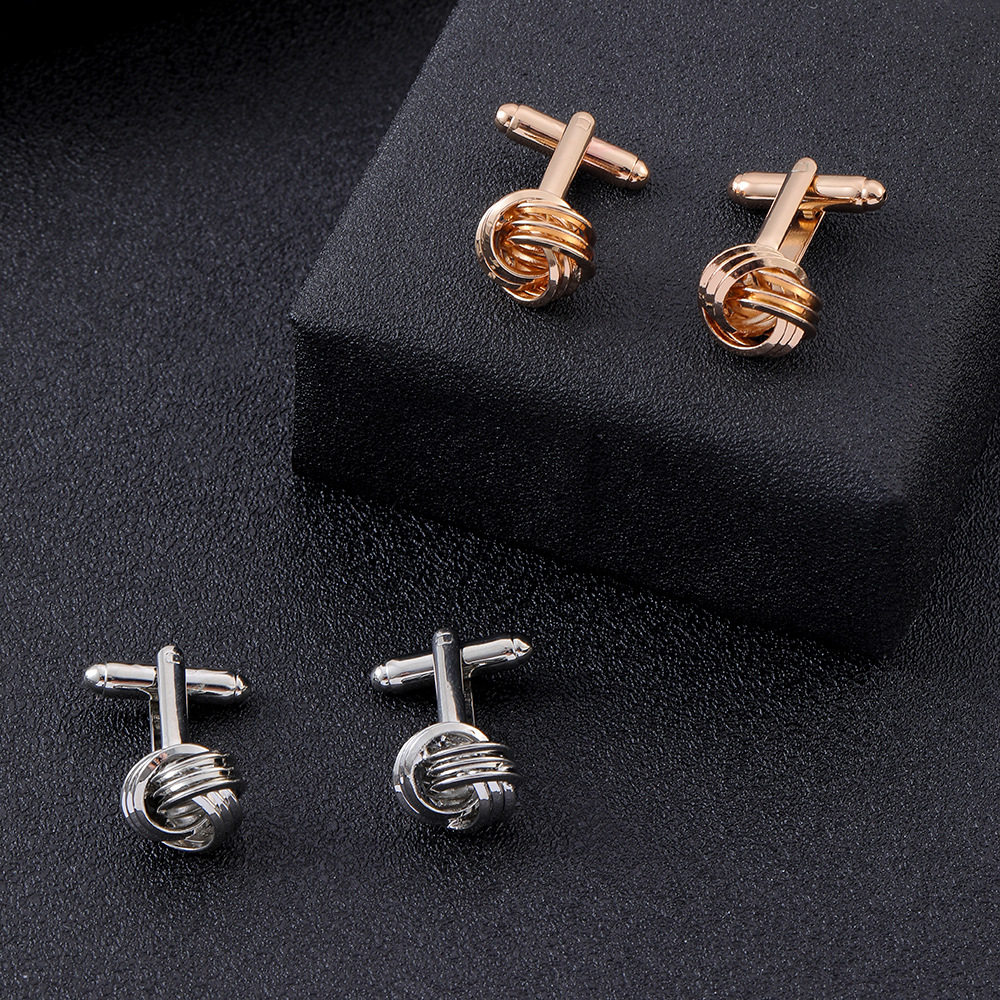 欧美创意新款新品麻花铜袖扣法式衬衫饰品男袖钉商务礼品厂家批发