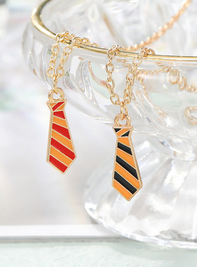 可爱风迷你小领带合金项链百搭时