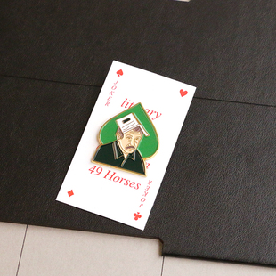 联邦走马文创文艺金属徽章胸针文学男神女神系马尔克斯伍尔夫鲁迅