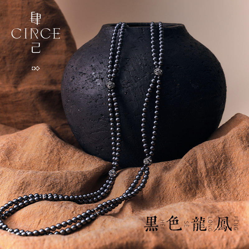 黑色龙凤多功能链多层长款高档不褪色百搭饰品