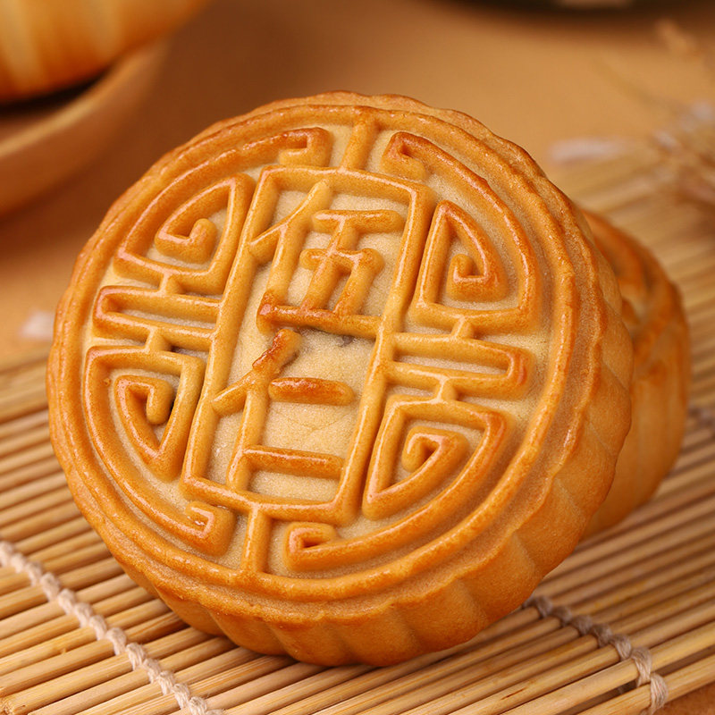 【非遗月饼】老味道广式五仁味黑芝麻豆沙水果味中秋月饼批发