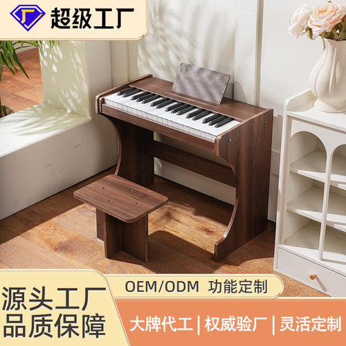 37键立式儿童电子琴儿童钢琴益智玩具宝宝音乐启蒙玩具钢琴小木琴
