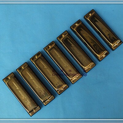 授权天鹅口琴天鹅10孔口琴布鲁斯g调金色口琴abcdefg7个调