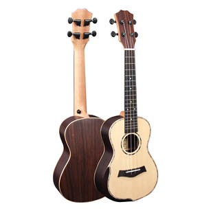 新款24寸合板尤克里里  单板（带手靠）面板单板云杉底侧板玫瑰木