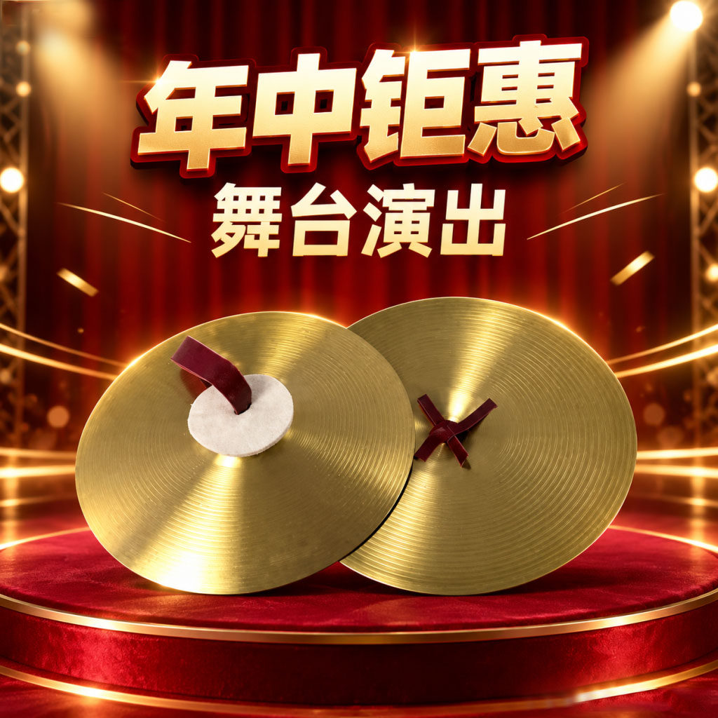 合金军镲铜钹乐器学生铜镲学校专业三句半演出鼓号大镲小镲乐队手