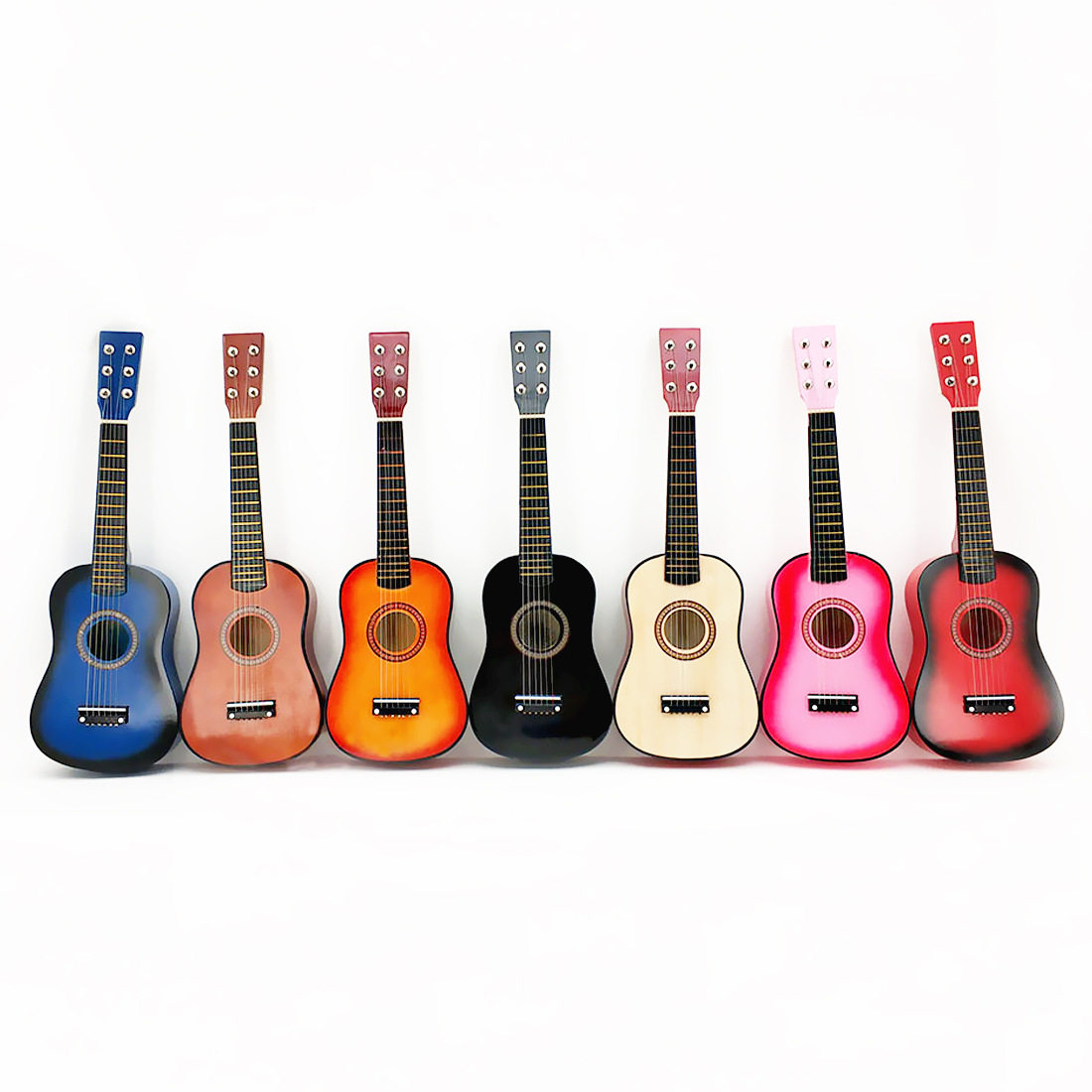 跨境23寸小吉他多色木制吉他儿童初学练习吉他弹奏六弦小吉他