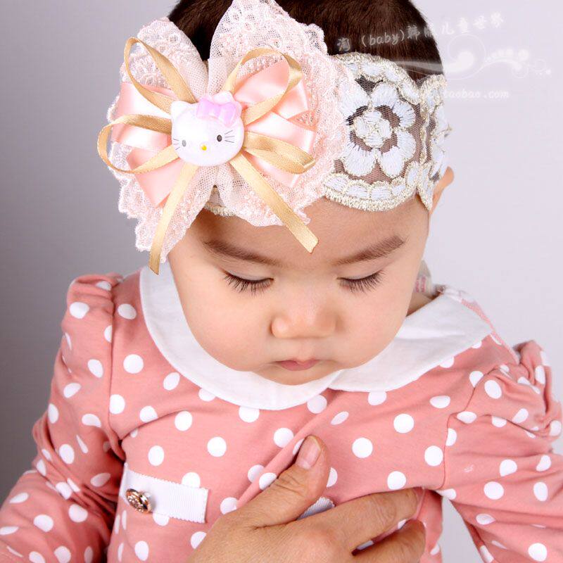 蝴蝶结发带百天拍照婴幼儿童头饰
