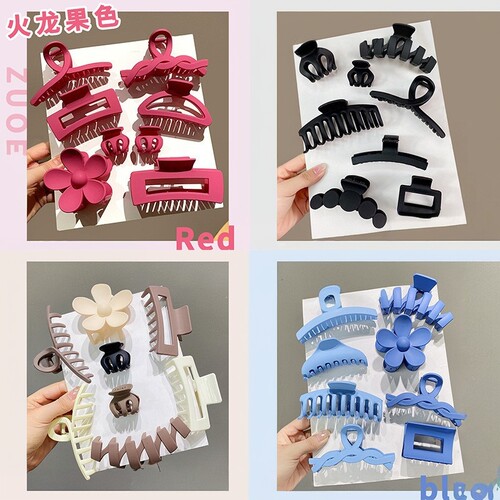 克莱因蓝系发夹女夏季网红八件套