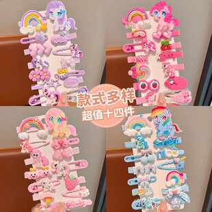 小马宝莉发夹女儿童发卡头饰小女孩可爱夹子女童卡子宝宝超萌发饰