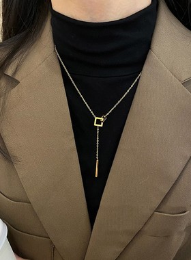 秋冬毛衣链钛钢不掉色长款高级感