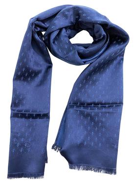 专柜正品原1486元男士围巾 羊毛桑蚕丝围脖冬季高档保暖长款