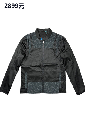 品牌专柜正品原2899元男士时尚休闲拉链夹克防风防水透气修身黑色