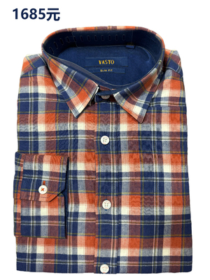 一线品牌正品1685元纯棉格子衬衫