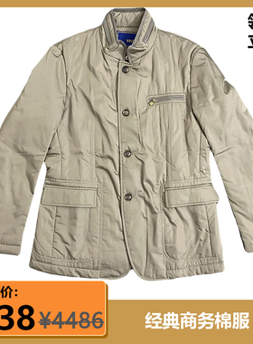 专柜正品原4486元男士立领商务棉服保暖秋季休闲拉链长袖外套棉衣