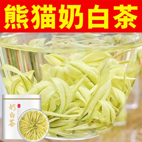 熊猫奶白茶【明前特N0】手工高档茶绿茶2025新茶奶香黄金芽黄金叶