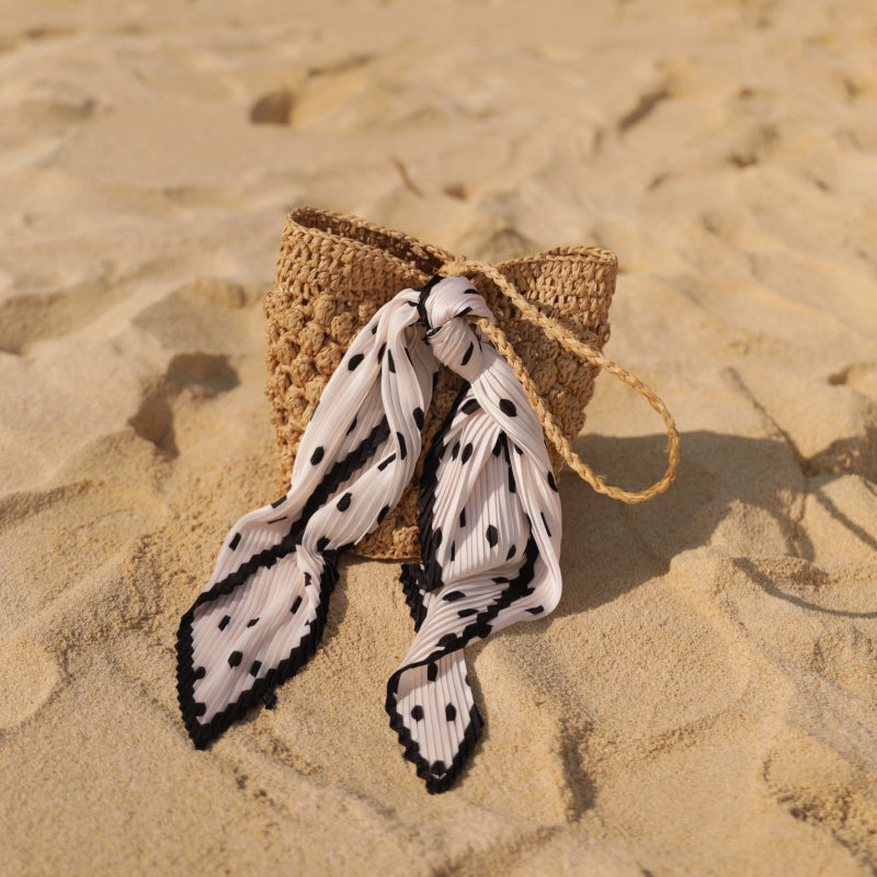 条纹绑包小丝巾韩国细窄长条围巾女韩版春秋百搭薄款方巾小领巾女