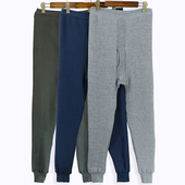 加长大码 热能裤 高个子男高腰加裆棉毛裤 男士 中老年条纹大号保暖裤