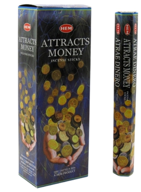 印度HEM招财香Attracts Money 金币线香手工藏香竹签香室内香