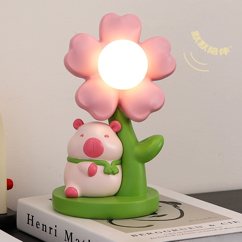 卡皮巴拉豚小台灯卧室儿童房装饰