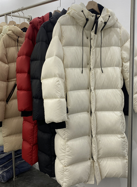 2025新款云朵泡芙羽绒服男女情侣款长款过膝连帽加厚保暖外套冬季