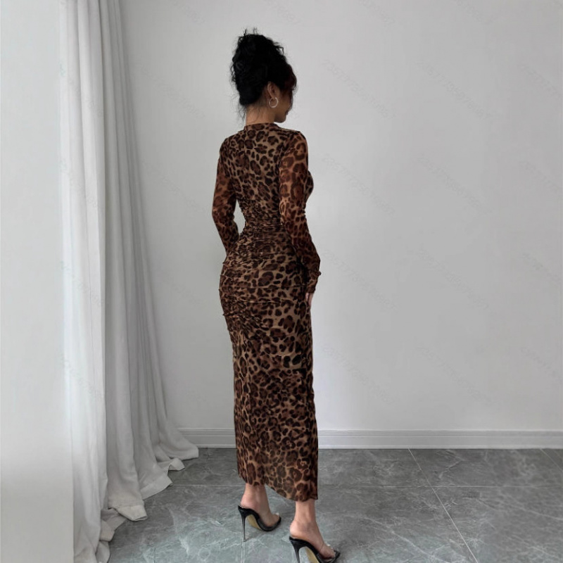 Leopardprintmeshdress豹纹时尚