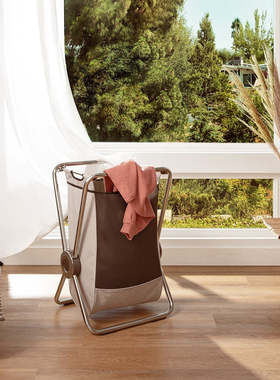 代购美国Simplehuman卫浴室脏衣篮收纳框x-frame高端不锈钢支架