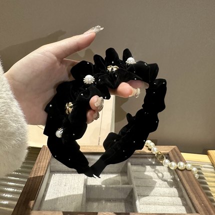 珍珠发箍女小香风高颅顶春夏外出百搭头箍气质发卡高级感头饰发饰