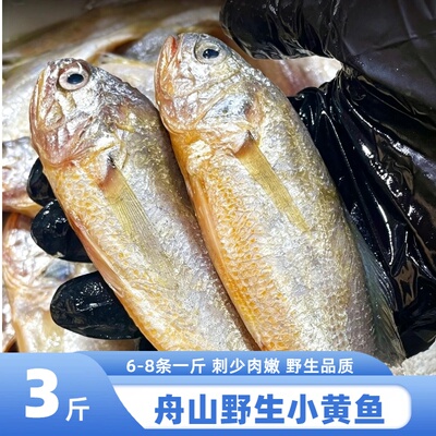 舟山流网野生冰鲜小黄花鱼深海小黄鱼新鲜水产 3斤一份