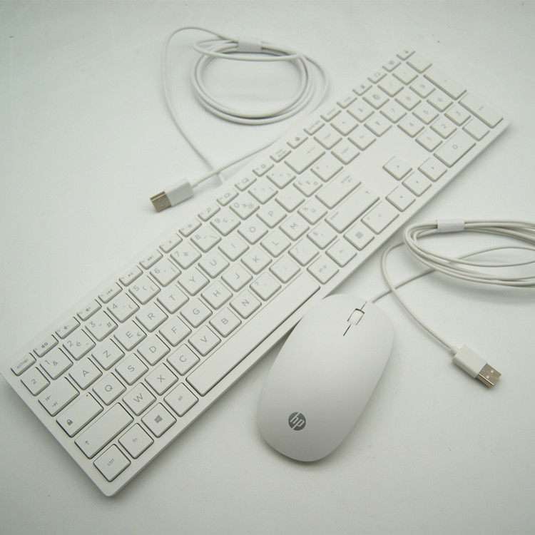 全新正品欧版HP惠普静音台式电脑键盘鼠标有线USB办公键盘套装
