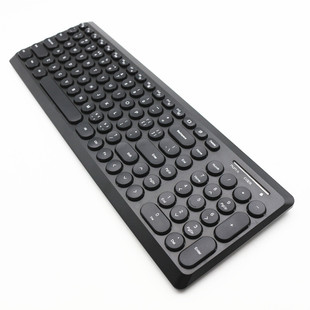 BOW航世复古多媒体2,4g无线单键盘静音超薄便携