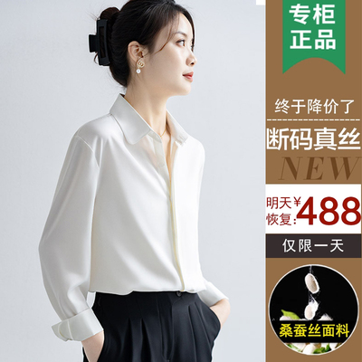 桑蚕丝轻奢真丝衬衫女长袖