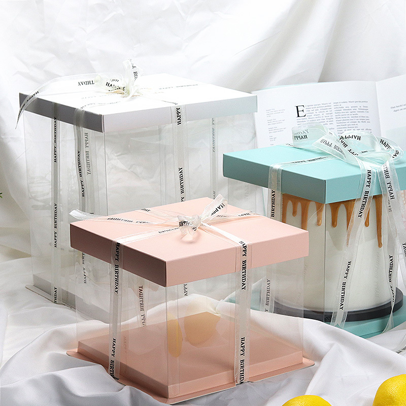 烘焙生日透明蛋糕盒子