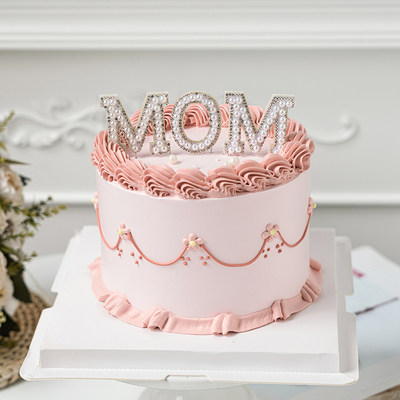 母亲节蛋糕装饰珍珠MOM插件