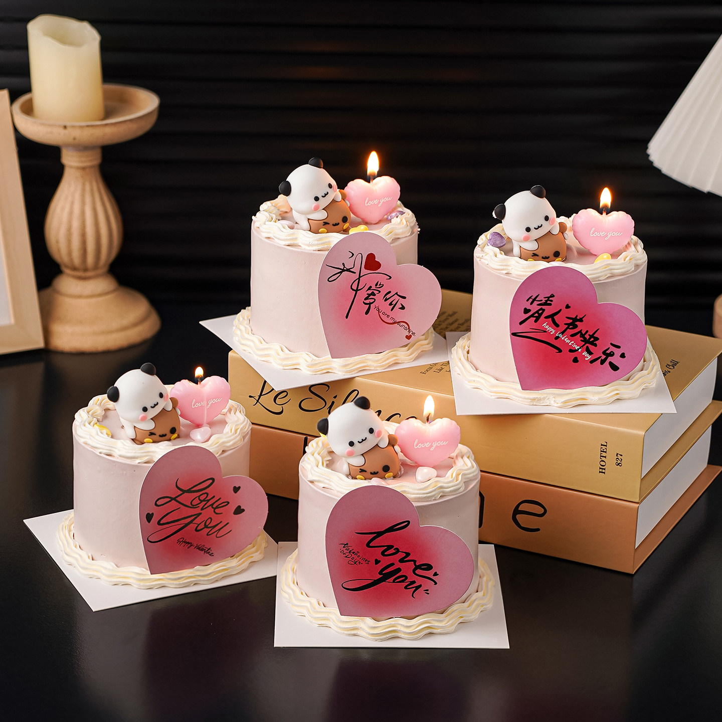 2.14情人节网红一二布布蛋糕装饰品摆件情侣告白爱心love卡片插件,节庆用品/礼品,节日装扮用品,淘宝优惠券,粉丝福利购,淘宝优惠卷