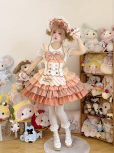 十三目原创lolita复古doll大拖尾 焦糖裱花师阶梯尾款 定金