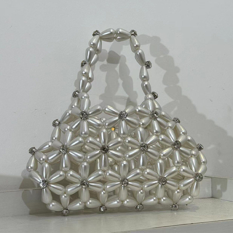 clothes women手提包迷你小包串珠镶钻包编织手机包日常休闲旅行