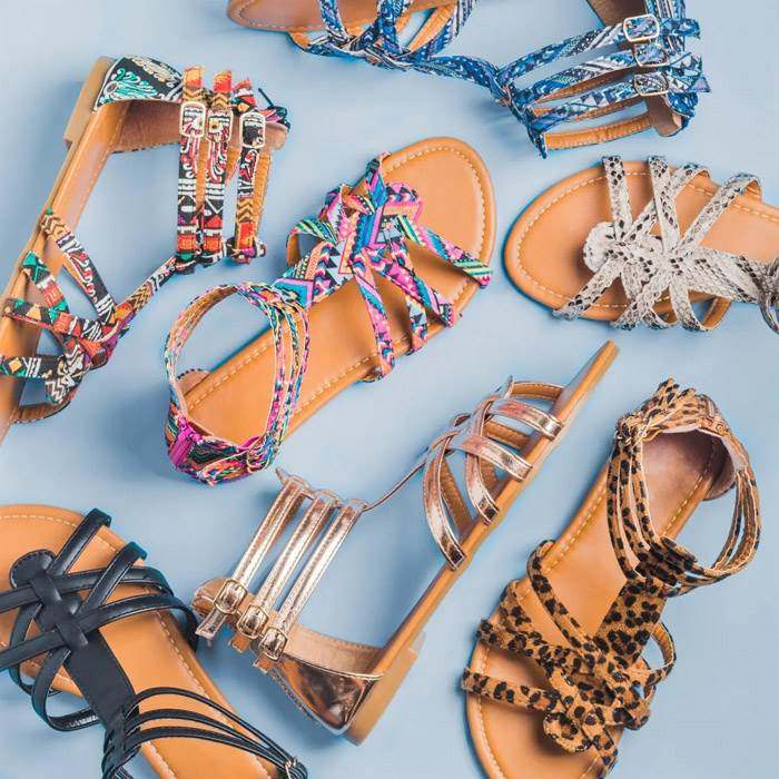 Summer Flat Sandals Women Boho Beach shoes open toe平底凉鞋