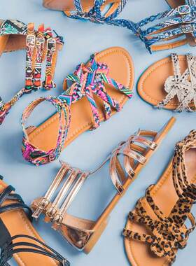 Summer Flat Sandals Women Boho Beach shoes open toe平底凉鞋