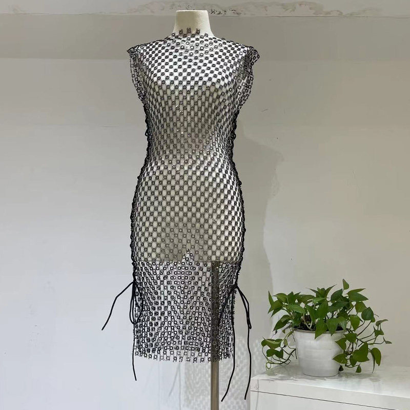clotheswomen镶钻连衣裙