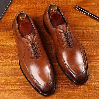 Men Business PU Leather leisure Shoes商务英伦百搭复古皮鞋男