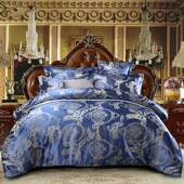 Weave Sheet Duvet Bedding Jacquard Bed Cover Set Pillowcases