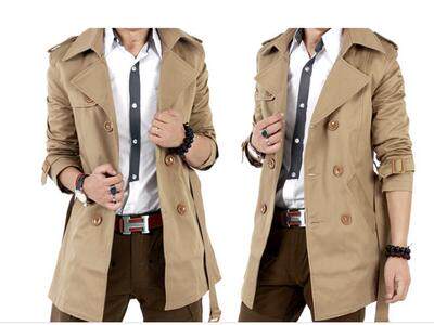 春季大码6xl男士200斤男人风衣外套Big yards men's trench c
