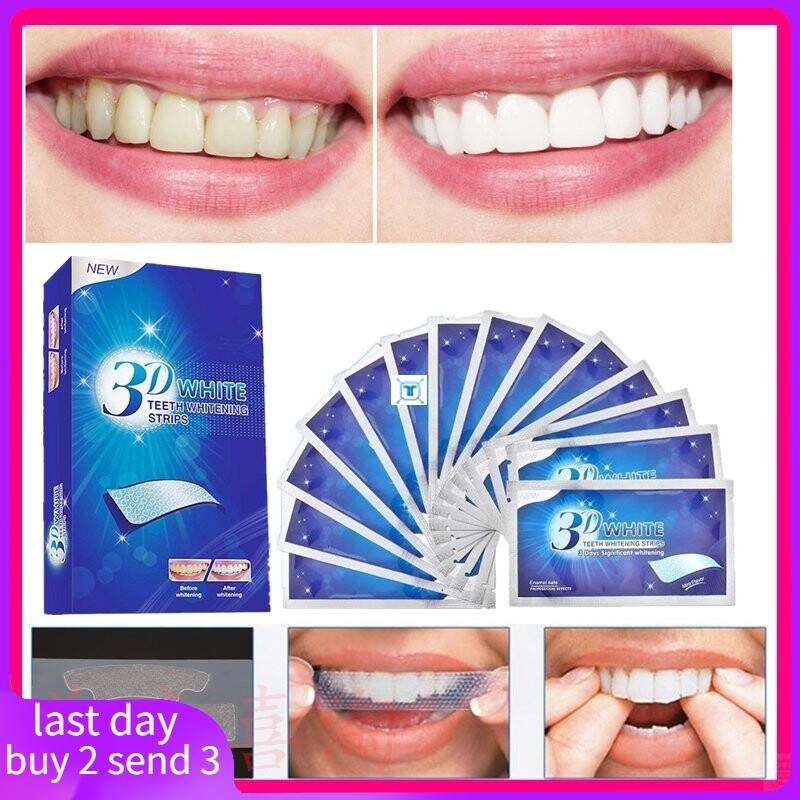14Pcs/7Pair 3D Teeth Whitening Stripes Teeth Bleaching Tool