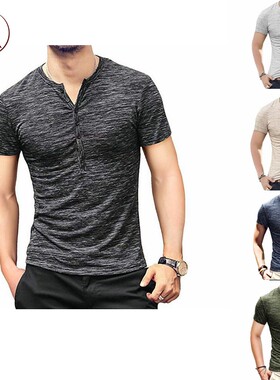 tshirts for men summer tops man t shirt 亨利领男短袖 T恤衫