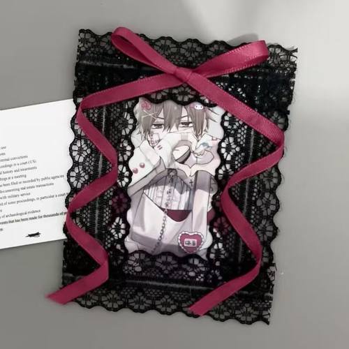 蕾丝卡套手作成品谷美三寸小卡套