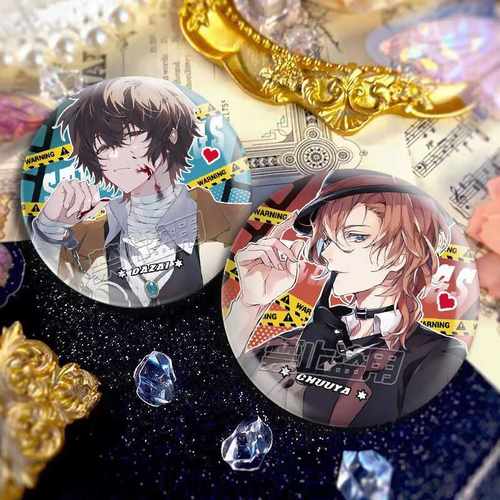 文豪野犬同人双闪吧唧谷双黑徽章